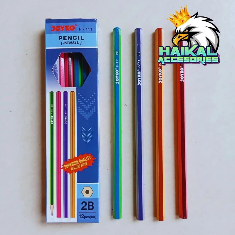 

Pensil Joyko 2B P-111 Perlusin Isi 12pcs Paket Hemat Untuk Usaha