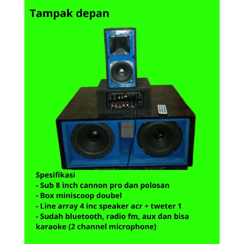 Paket miniatur sound system 8 inch