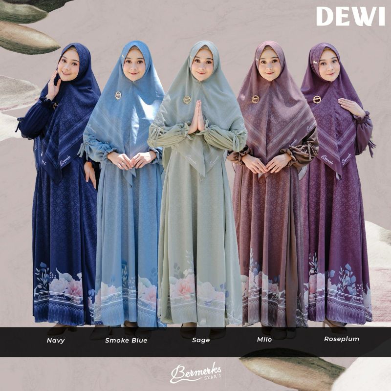 Gamis Bermerks Dewi Starla Bahan Ceruty Babydoll/ Dewi ORI by Bermerks/ Starla ORI by Bermerks/ Gami