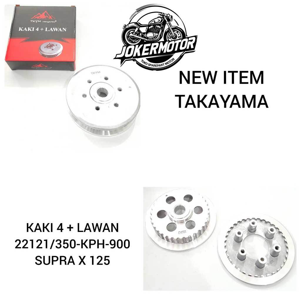 KAKI 4 + LAWAN RUMAH KOPLING RUMAH KAMPAS KOPLING KAKI 4 HONDA KARISMA SUPRA X 125 - TAKAYAMA