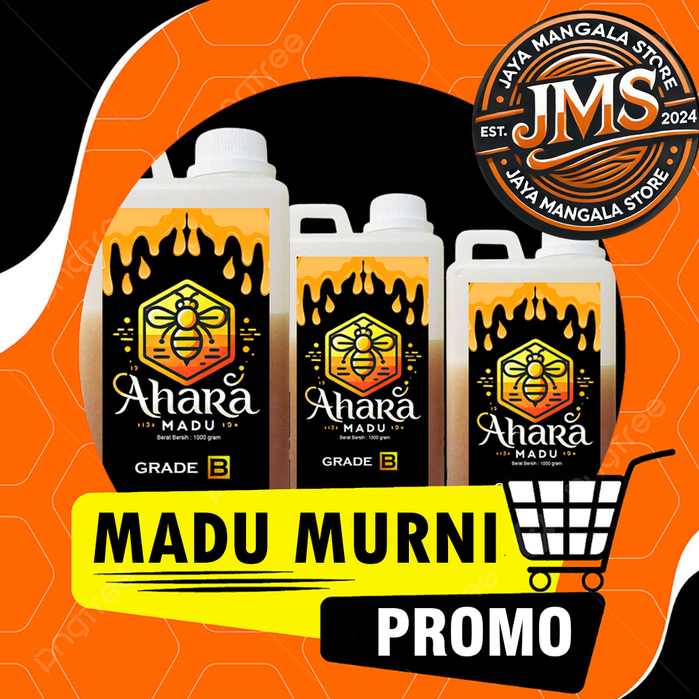 

AHARA Madu Murni Multiflora Nektar Asli 1 Kg - Madu Asli 100% Grade B