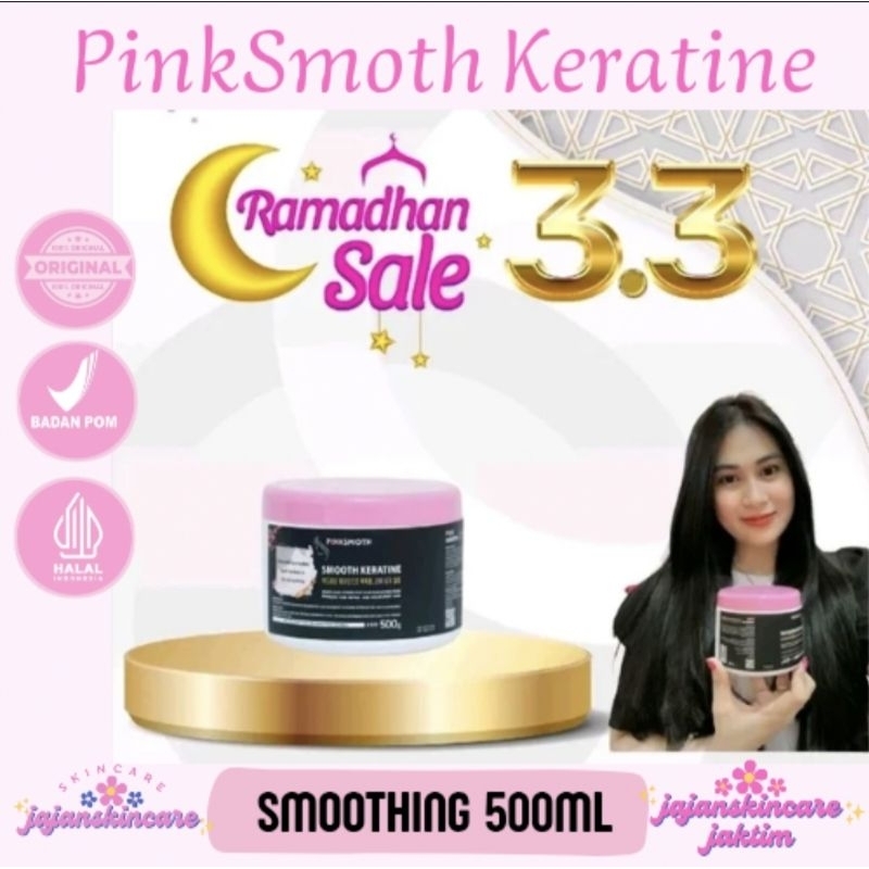 PINKSMOTH - Smoth Keratin Pelurus Rambut Tanpa Catok