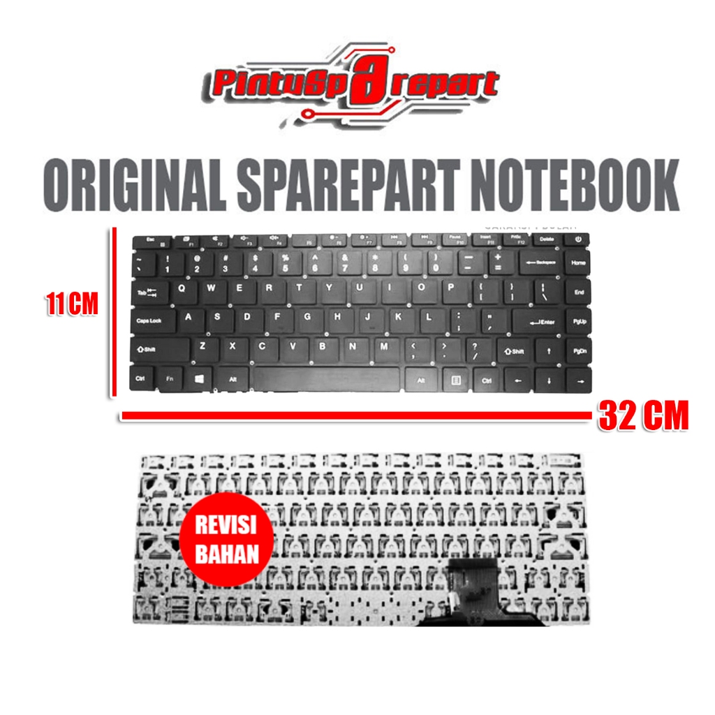 (Genuine Baru/New) Original Laptop Keyboard Zyrex Sky 232 2021 14inc 14"inch Ori Asli Black Hitam