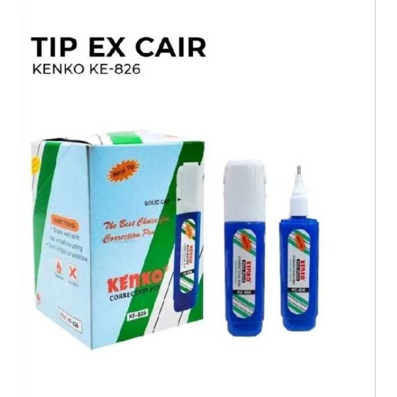 

Tip-Ex Cair KENKO KE-826 | Correction Pen (1 Box = 12 Pcs)