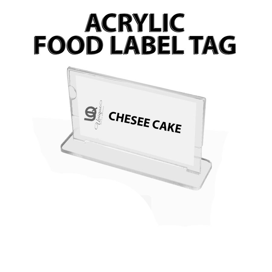 

Acrylic Display Name Label Food Name Tag Akrilik Stand Tempat Kartu Nama AC57