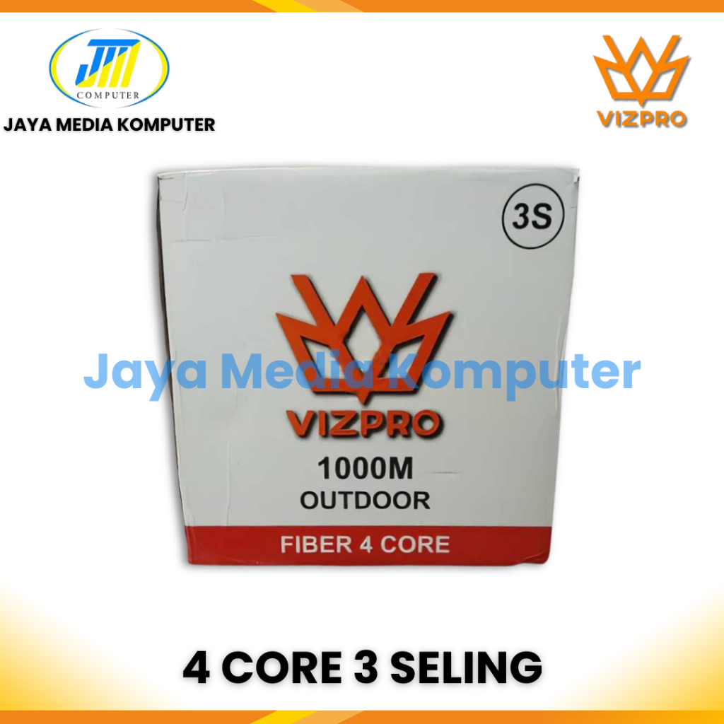 Kabel Fiber Optik - 4 Core 3 Seling Outdoor 1000 Meter VIZPRO