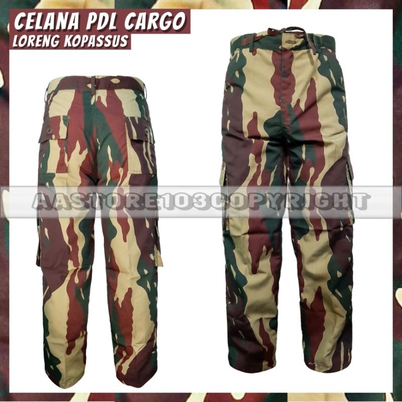 CELANA PANJANG CARGO CAMO LORENG REGULER FIT CELANA LORENG KAMUFLASE KOPASSUS DISTRO CASUAL PRIA