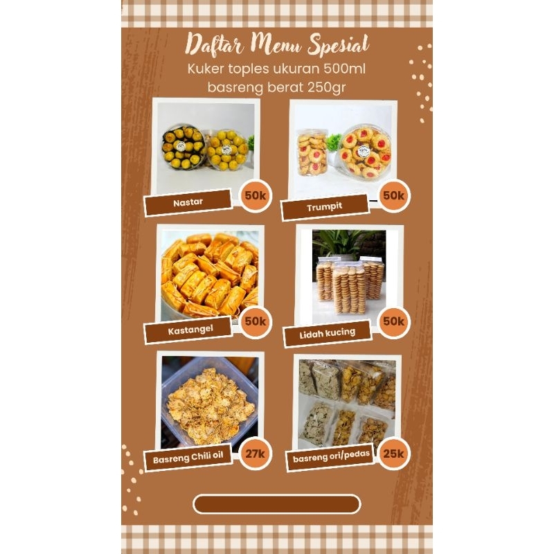 

Aneka kuker lebaran dan basreng homemade enak, lembut dan renyah