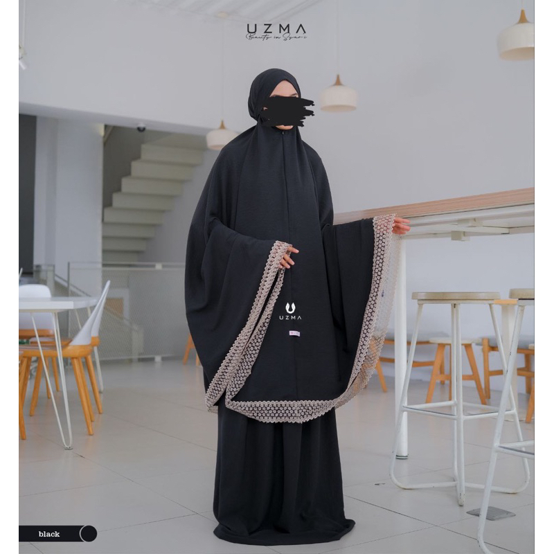 Mukena French 3in1 Jameela Prayer Set By Uzma Hijab / Mukena Dewasa Polos / Mukena Jumbo / Mukena mu
