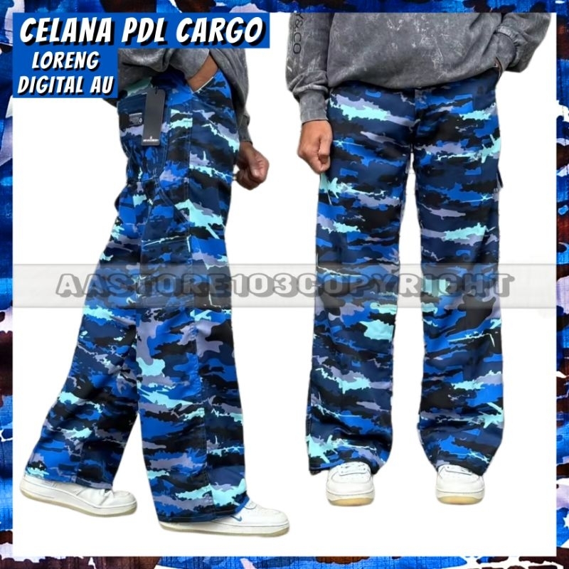 CELANA PANJANG CARGO CAMO LORENG REGULER FIT CELANA LORENG KAMUFLASE AURI DISTRO CASUAL PRIA