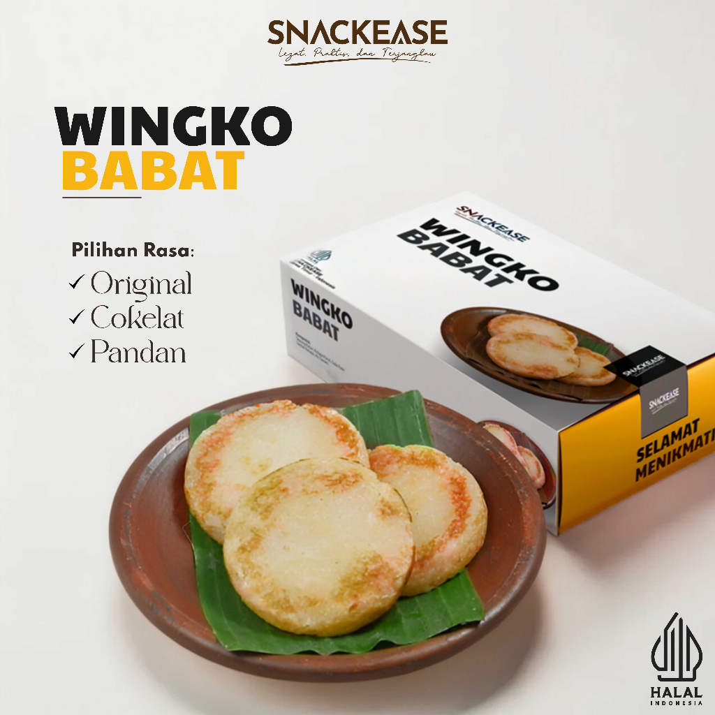 

Snackase Wingko Babat Original Cokelat Pandan Isi 10