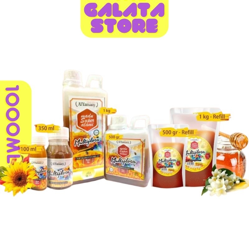 

MADU MULTIFLORA AL-YAMANY 1KG Refil Murni Jaminan 100% Uang Kembali ALYAMANY