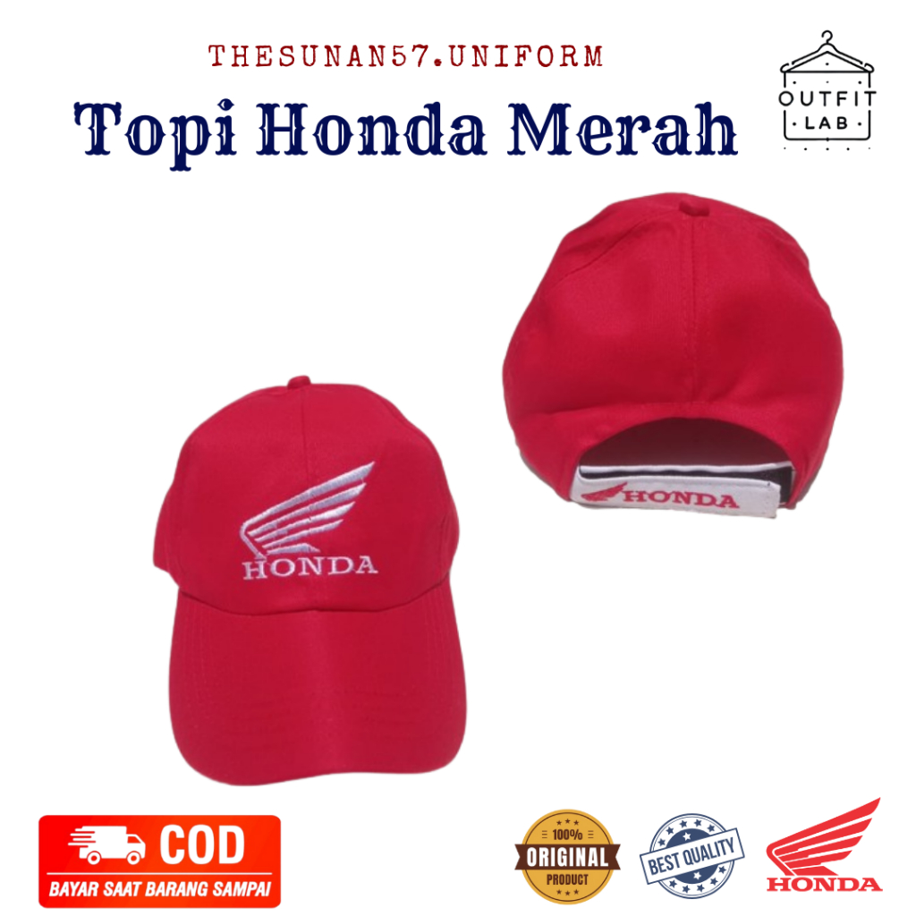 OUTFITLAB || TOPI HONDA MEKANIK MERAH || TOPI MEKANIK MERAH || TOPI HONDA || TOPI AHASS || TOPI HOND