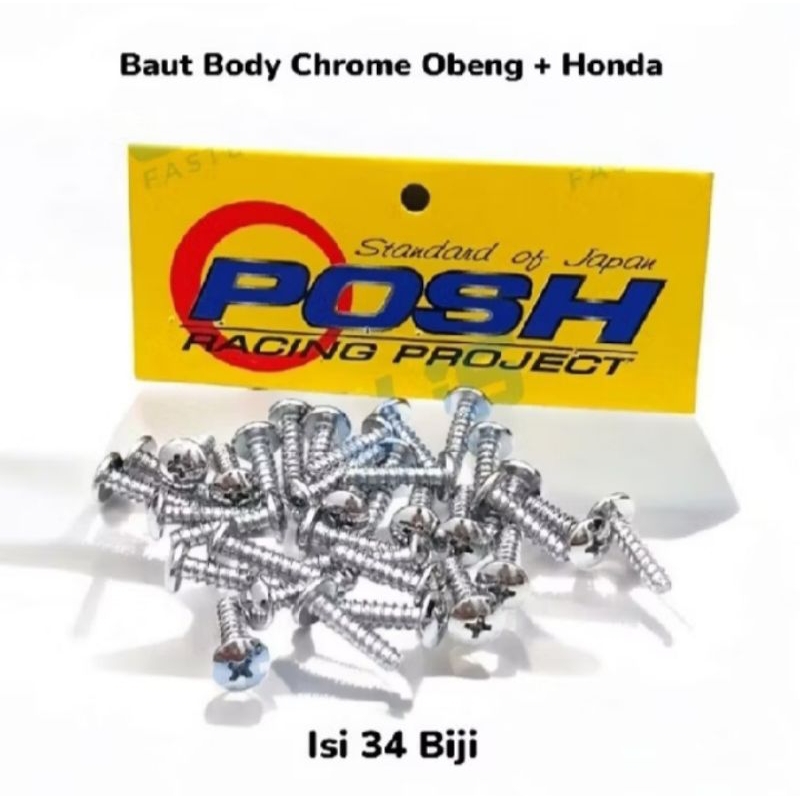 Baut Body Chrome Honda Beat Scoopy Vario Mio Fino Posh