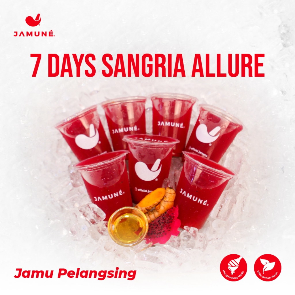 

Paket 7 Hari Pelangsing Jamu Sangria Allure by Jamune