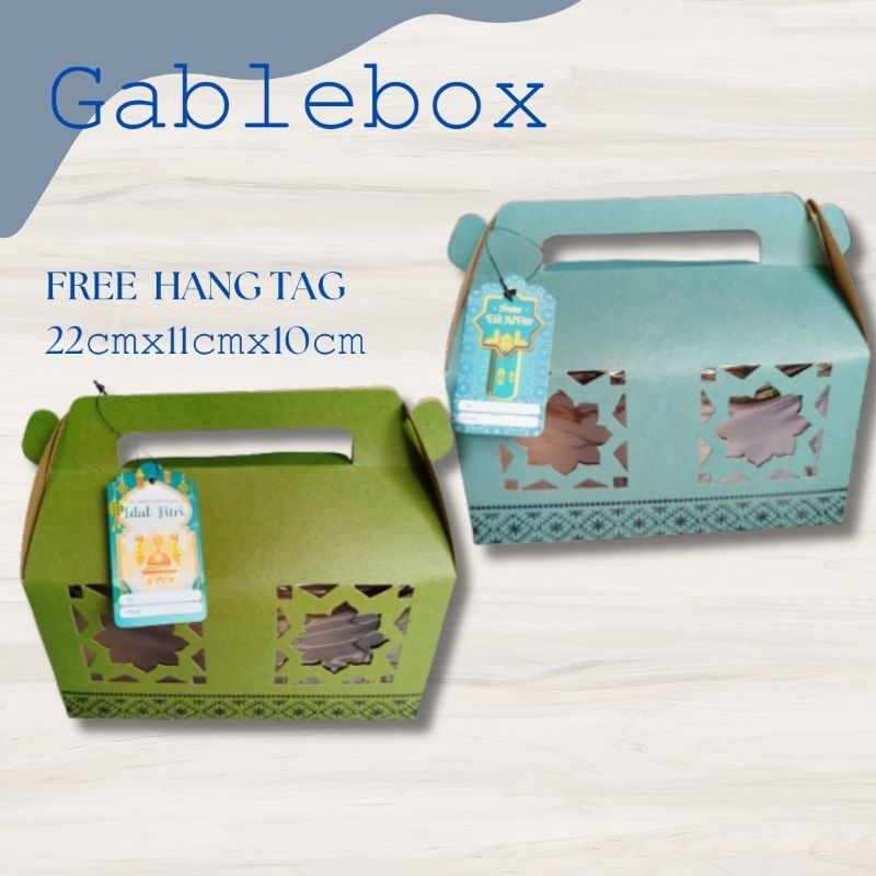 

Gable Box Windows 5 pcs Free hang Tag Dus Kue Toples Tas Kue Hampers ulang tahun