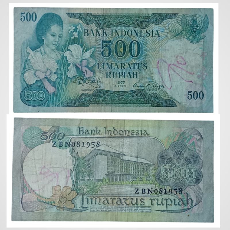 Uang Kuno 500 Rupiah Tahun 1977 (Ibu Konde)