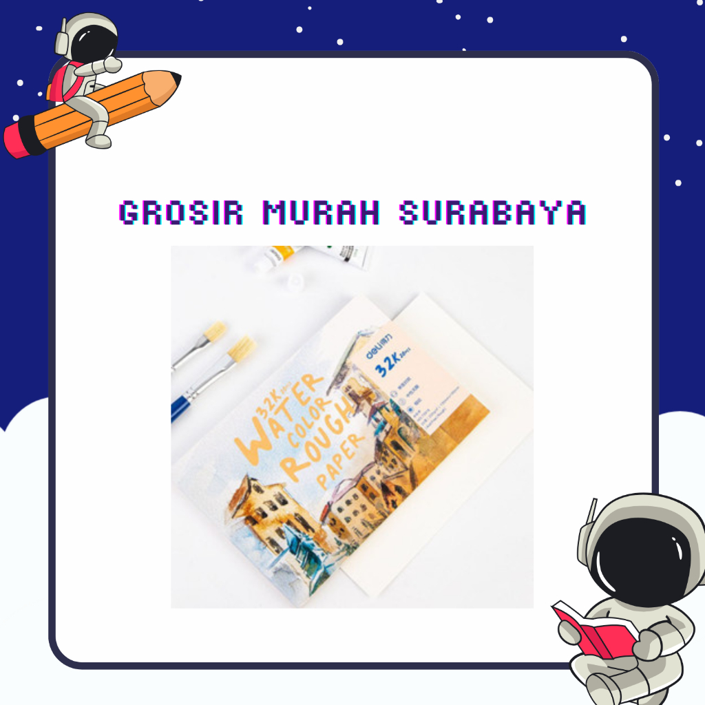 

Deli Watercolor Paint Paper / Kertas Gambar / Canvas 32K 73918