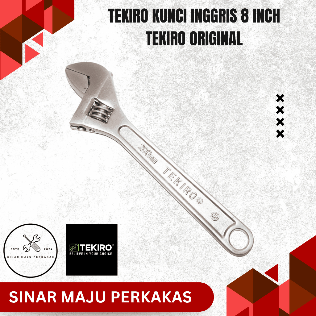 TEKIRO Kunci Inggris 8 inch Tekiro Original -KUNCI INGGRIS 8'' TEKIRO