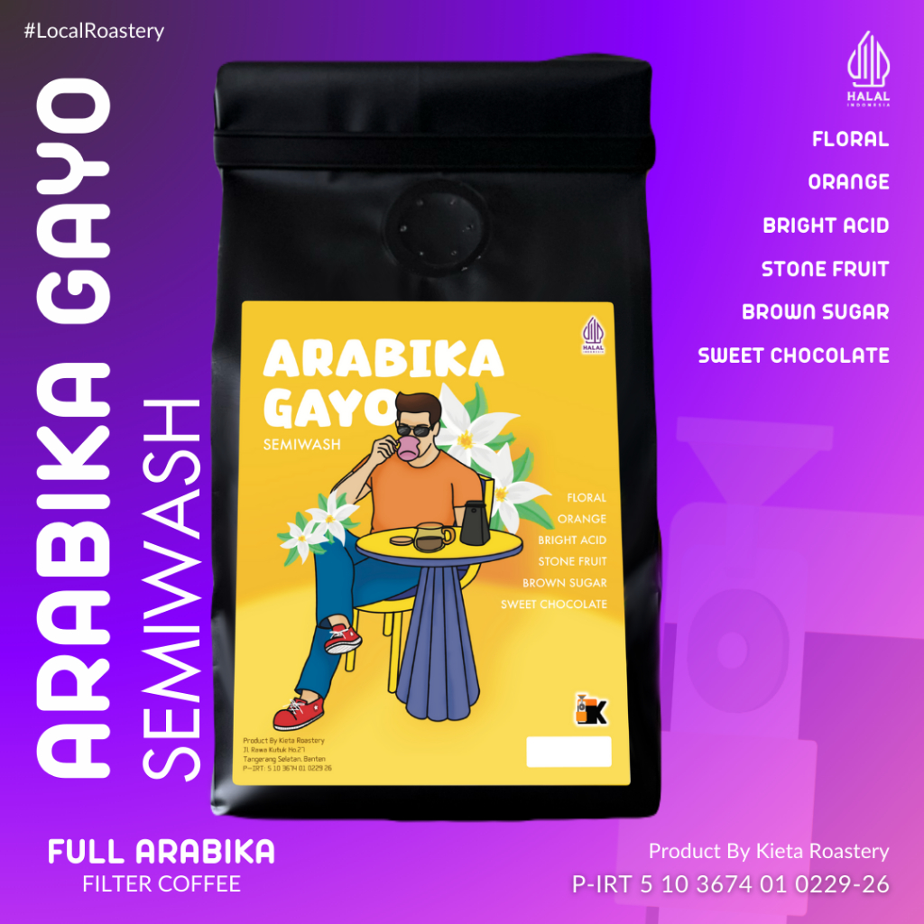 

Kieta Roastery - Biji Kopi 100% Premium Arabika Gayo 100g / Bubuk Roasted Coffee Bean Filter Single Origin