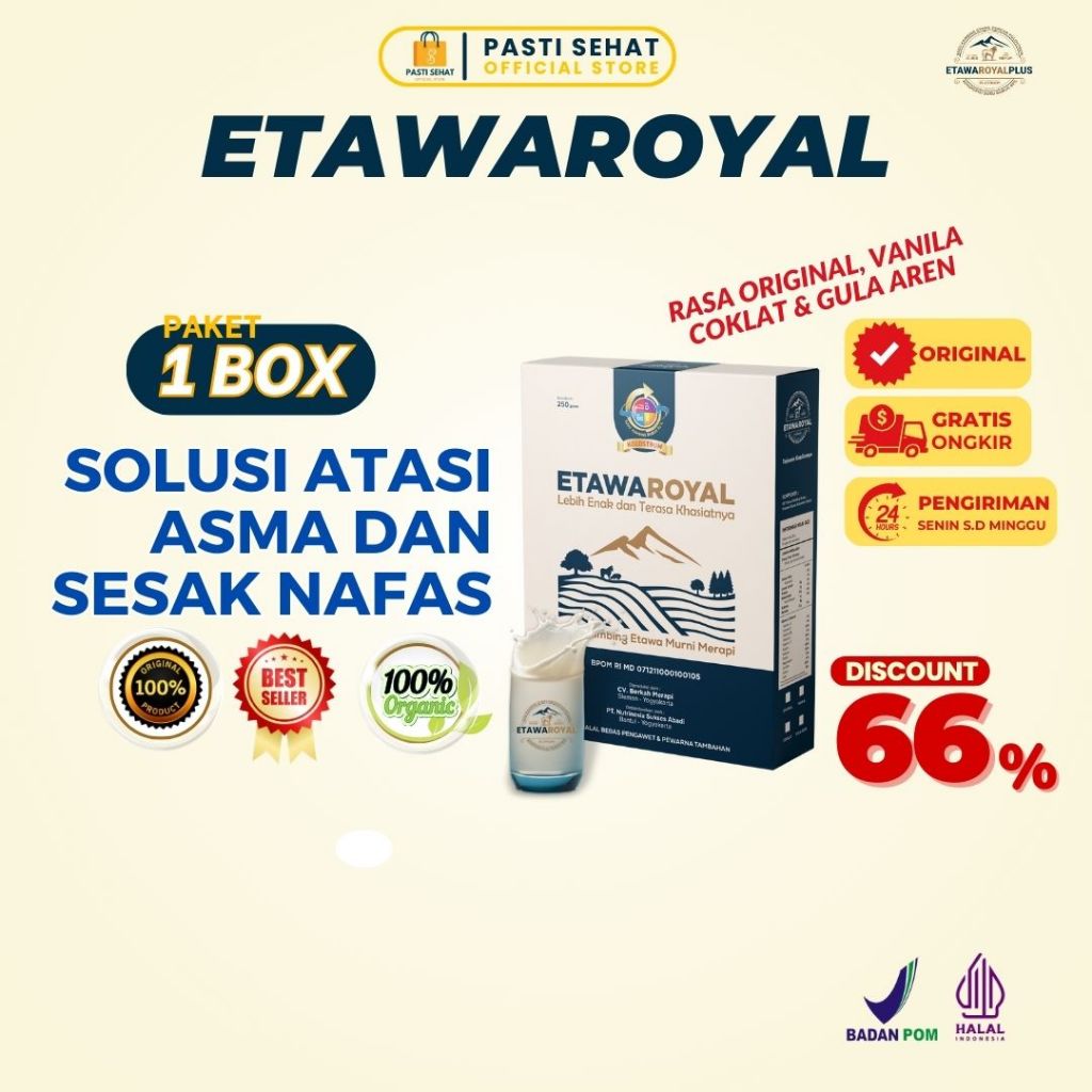 

ETAWAROYAL– Susu Kambing Etawa Tingkatkan Kepadatan & Kesehatan Tulang Sendi Susu Anti Asam Urat Rematik Reumatik Nyeri Sendi 250gr