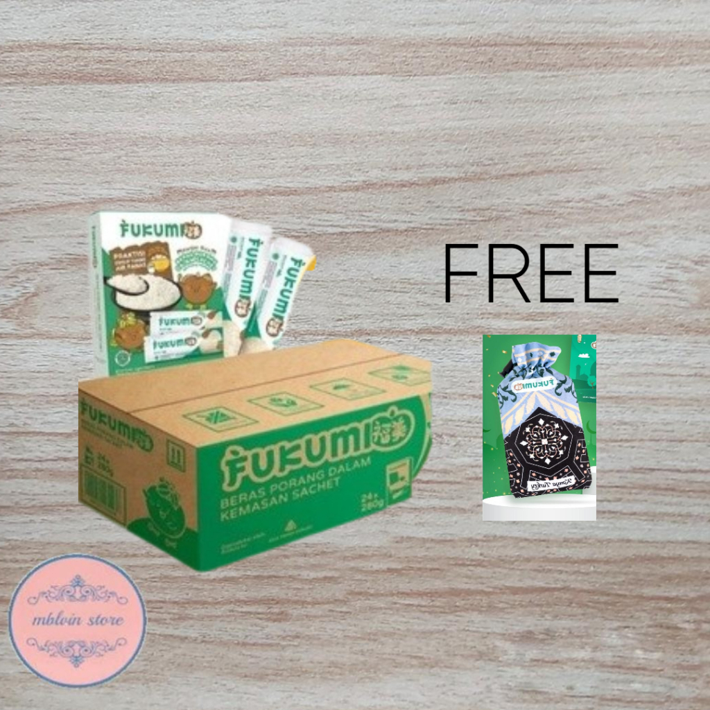 

Fukumi beras porang 280gr isi 24 box FREE sajadah travel
