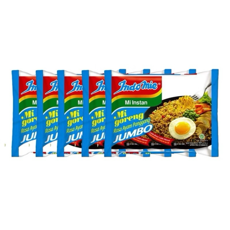 

INDOMIE MIE GORENG AYAM PANGGANG JUMBO 5 x 129 gr