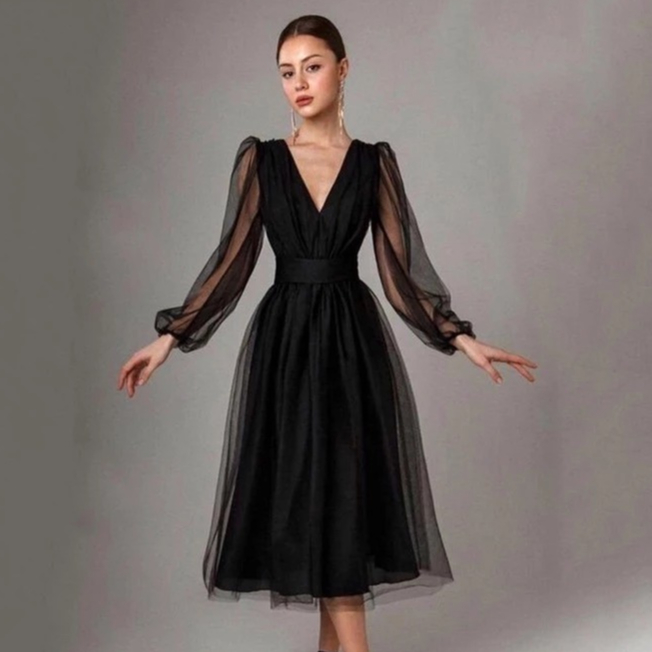 Eghalisa - Referensi Dress wanita bahan tile polos lapis scuba premium midi dress.