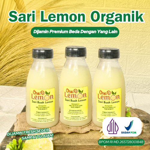 

PAKET 3 BOTOL OneD Sari Lemon 350ML Murni Alami 100% Untuk Detoks Dan Diet Alami