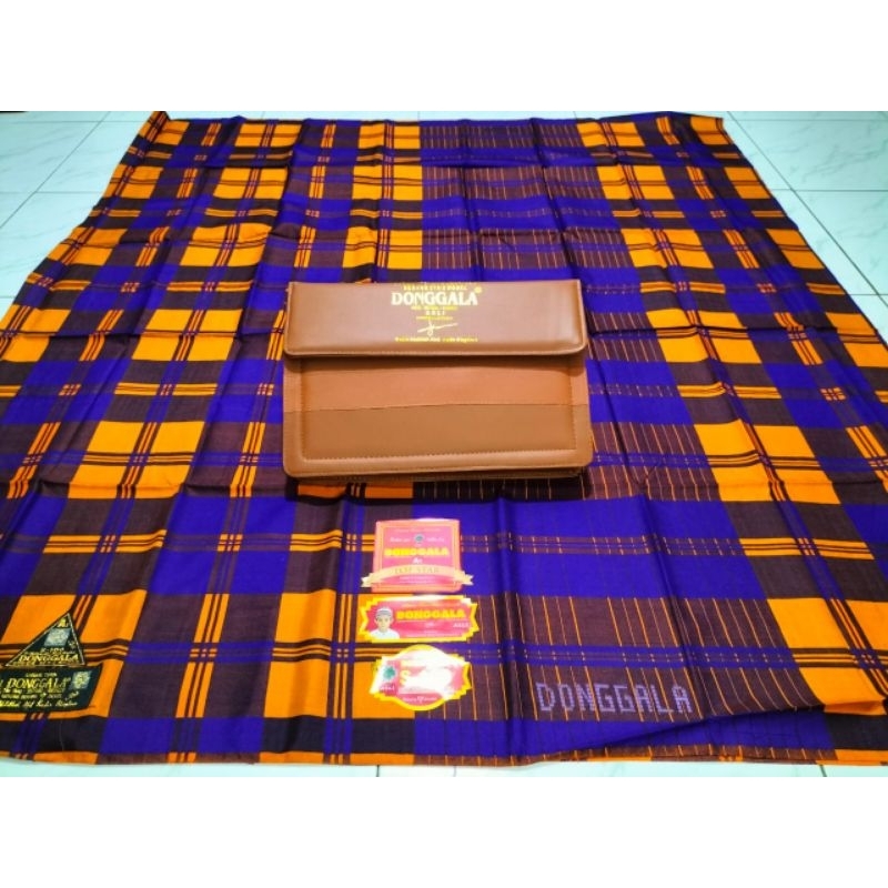 SARUNG DONGGALA TIPE KDT S-100 JAHITAN TENGAH ORIGINAL FULL SUTRA BISA COD