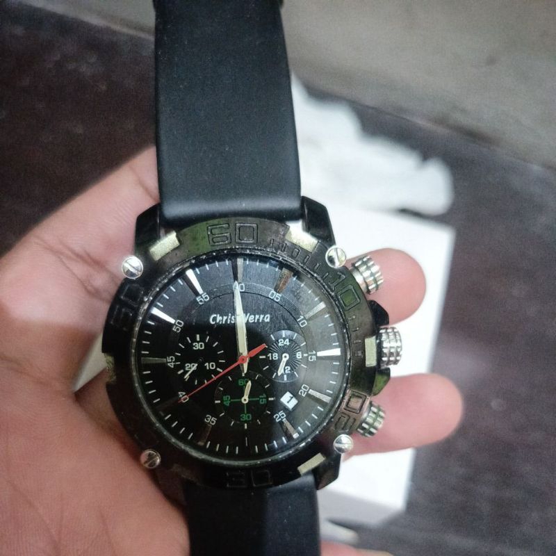 Jam tangan Original CV Christ Verra Chronograph 1307G-36 preloved second bekas