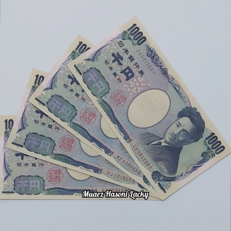 Koleksi Satu Set Paket Lengkap Yen Jepang Pecahan 1000 Dan 5000 Yen Original
