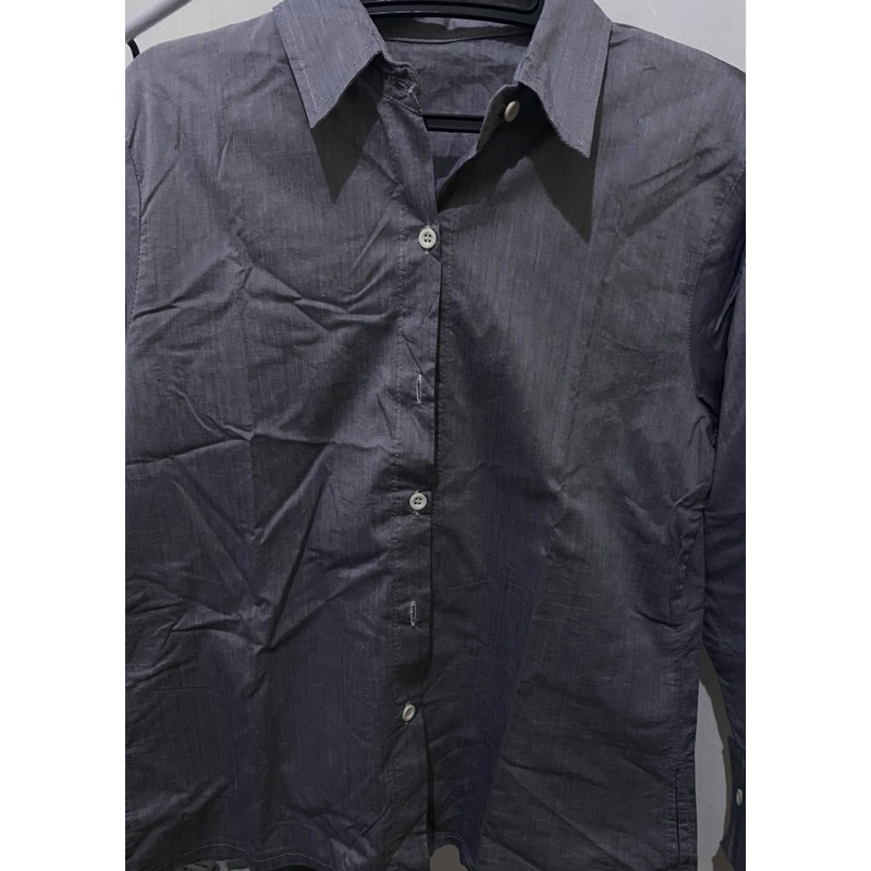 kemeja abu slimfit (preloved)