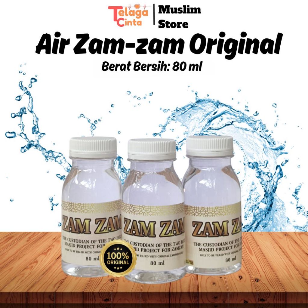 

[ DIJAMIN ORIGINAL ] Air Zam Zam Air zamzam Asli, Zamzam Water 80ml Original 100% pipi clo