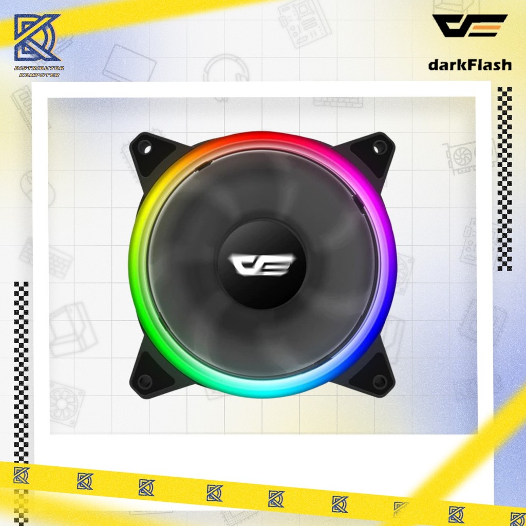 AIGO DARKFLASH FAN CASING DR12 PRO RGB DOUBLE RING FAN SINGLE PACK