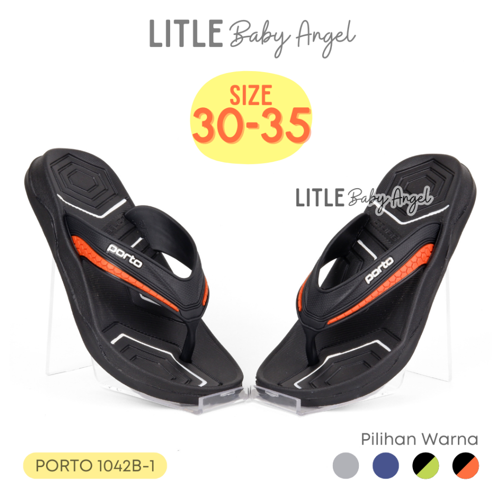 Sendal Jepit Sandal Karet Anak Cowok Tanggung Usia 5 6 7 8 9 10 Tahun Porto 1042B