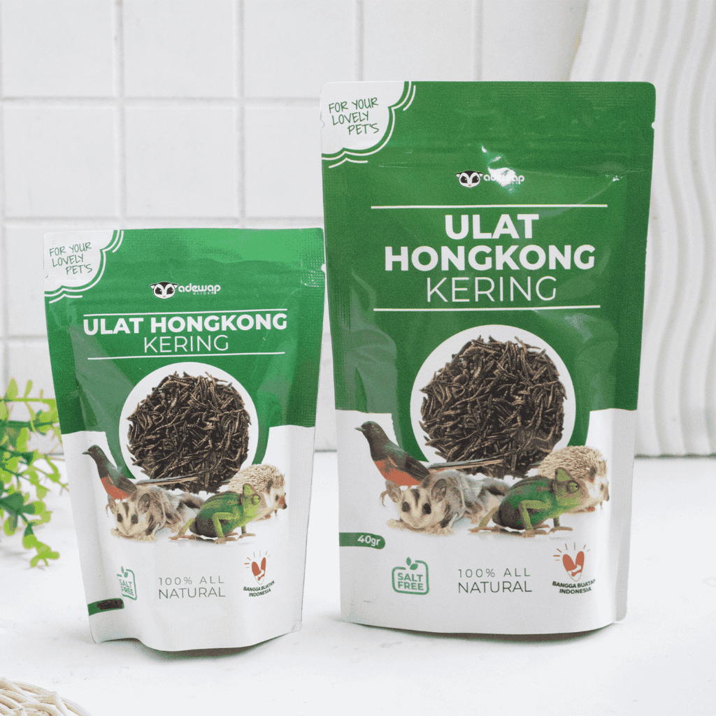 ADEWAP GLIDER Ulat Hongkong Kering 40gr Dried mealworm Sugar Glider