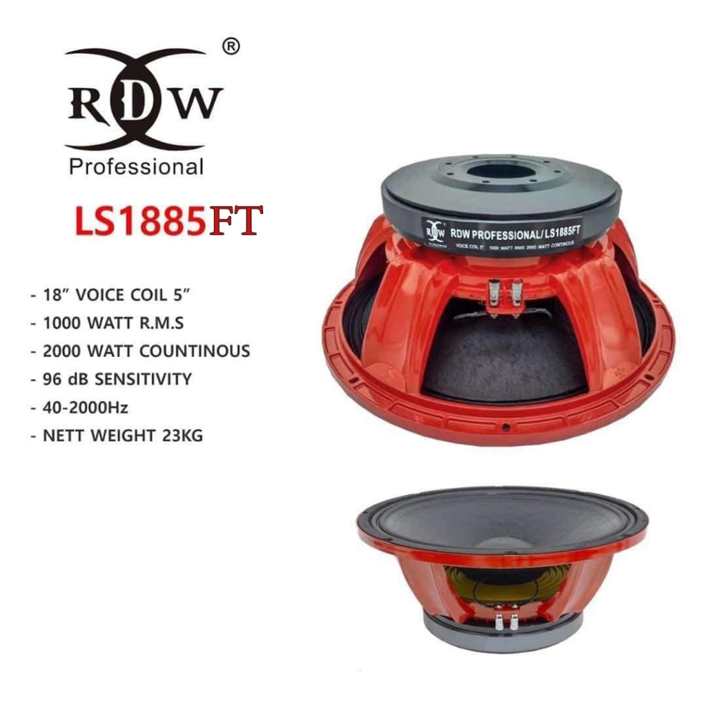RDW 18 LS1885FT Komponen Speaker LS 1885 FT / LS1885 FT