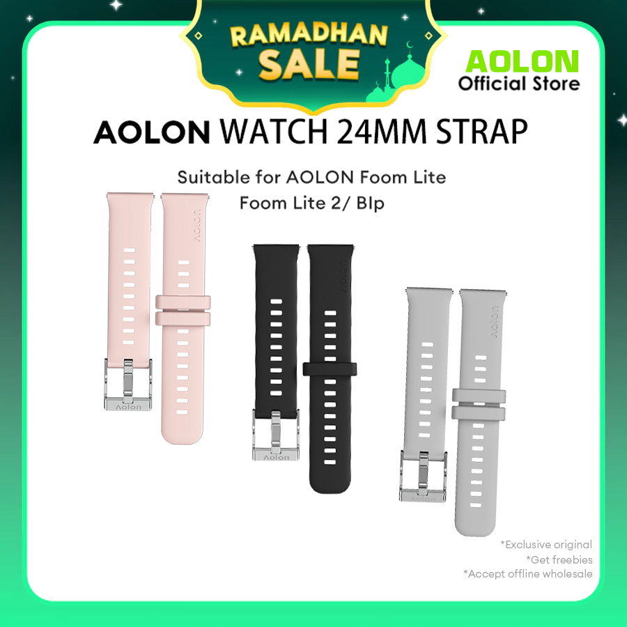 Aolon 24mm Original Smart Watch jam silikon for Foom Lite / Bip / Foom Lite 2