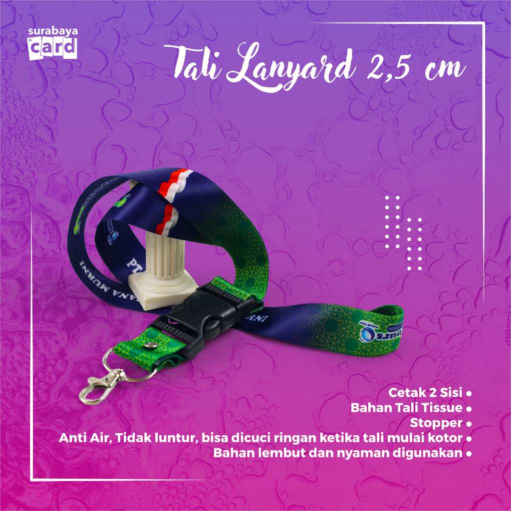 

Tali Lanyard custom Full Printing 2,5cm/ Tali IDCARD Desain suka suka / Tali idcard / Bahan Tissue 1 atau 2 sisi