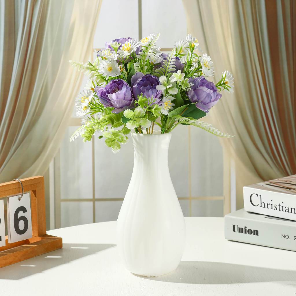 Set Vas Bunga Plastic Aesthetic Bunga Hias Plastik Bunga Hias Plastik bunga hiasan ruang tamu
