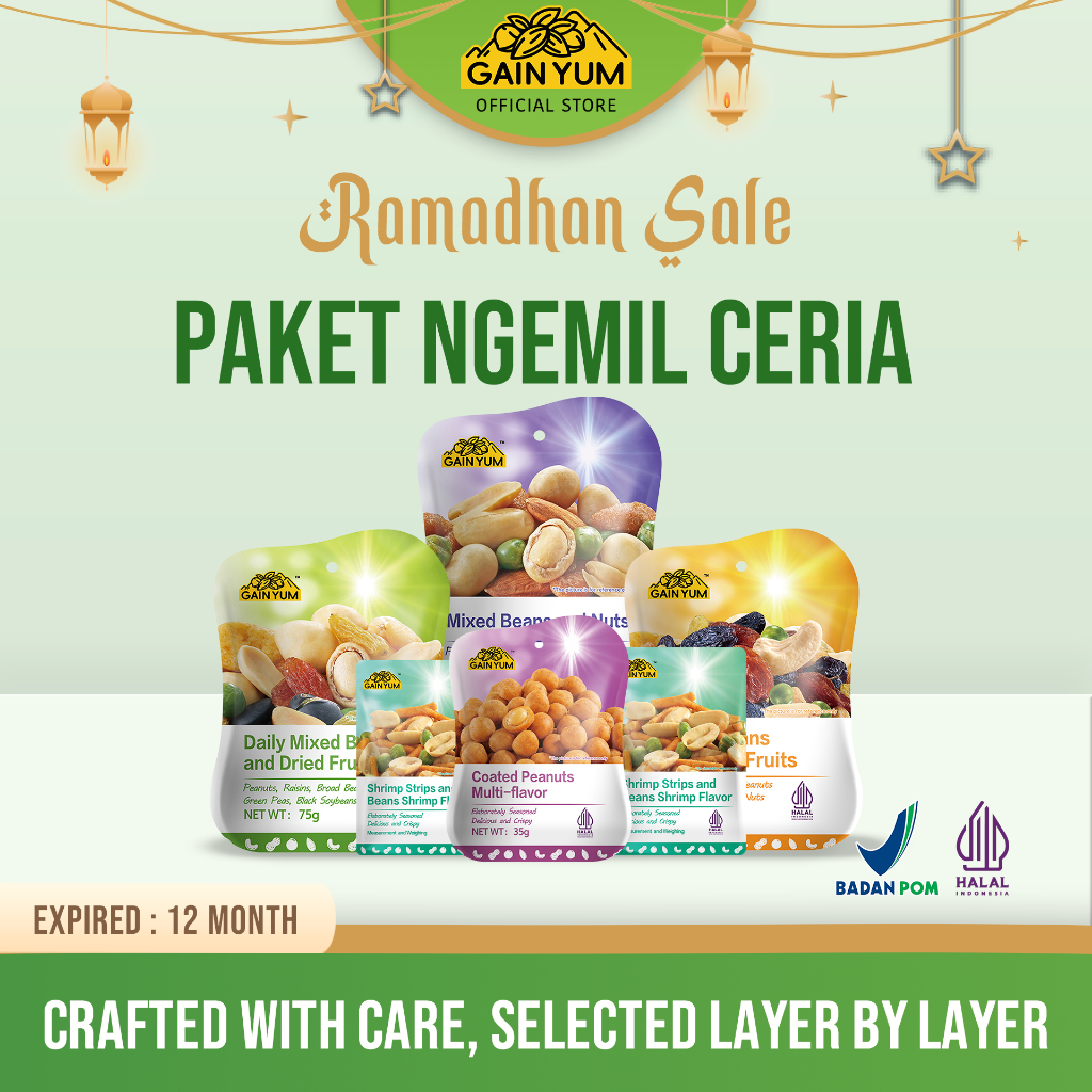 

[ PAKET NGEMIL CERIA ] Gain Yum - Bundling Paket Ngemil Ceria With Gain Yum (All New Varian)