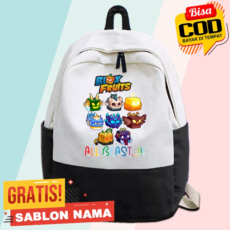 Tas Ransel Anak Sekolah Blox Fruit All Beast / Tas Gendong Anak Sekolah Blox Fruit