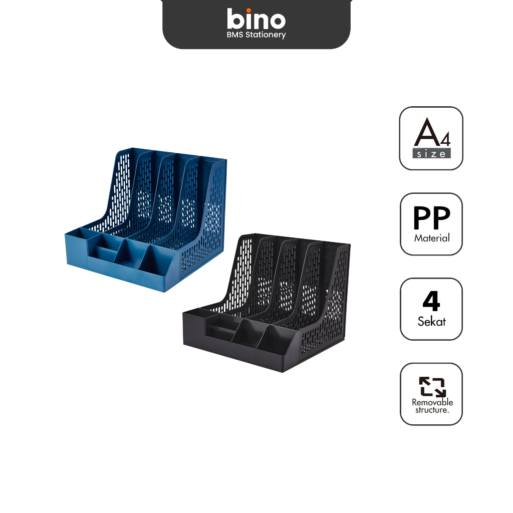 

[BMS Bekasi] Bantex Magazine Holder / Rak Simpan Buku dan Pena / Bahan PP | 4 Section BJ7648