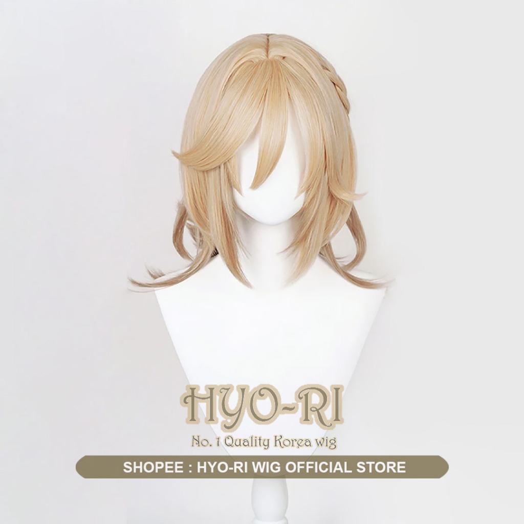 HYO-RI WIG : WIG KAVEH WIG COSPLAY GAME GENSHIN IMPACT WIG COWO COWOK PRIA PENDEK LURUS PONI DEPAN B