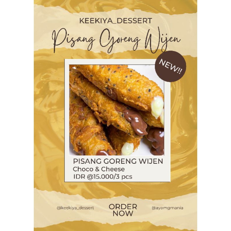 

AYAM GM || Pisgor Wijen Isi Coklat & Keju isi 3