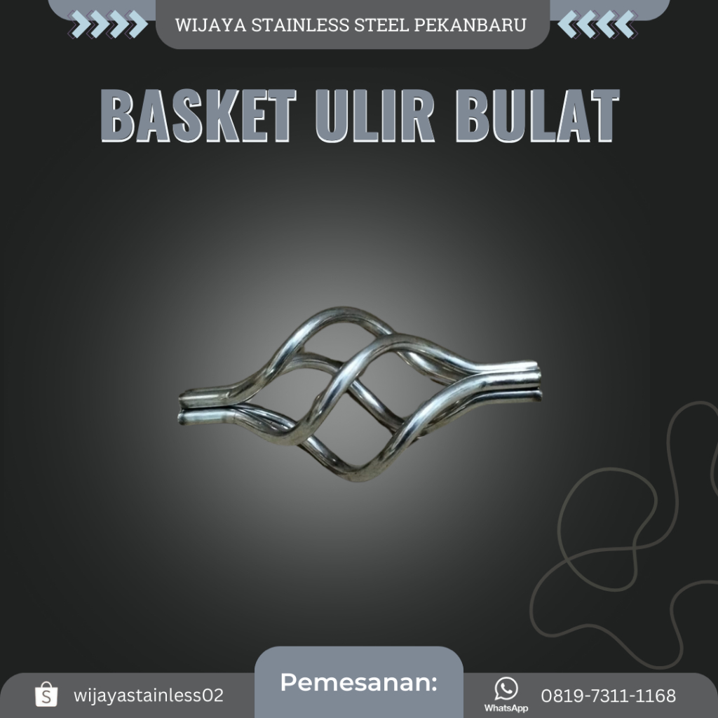 [SUS 201 AS] BASKET ULIR BULAT ACCESSORIES STAINLESS STEEL PAGAR GERBANG RAILING BALKON PINTU AKSESO