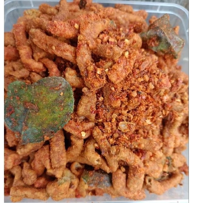 

Keripik usus pedas daun jeruk usus kerispi pedas daun jeruk 100gram