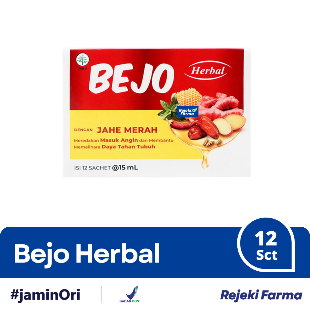 

Bejo Herbal Dengan Jahe Merah Sachet Pack 12 Sachet - Bintang Toedjoe