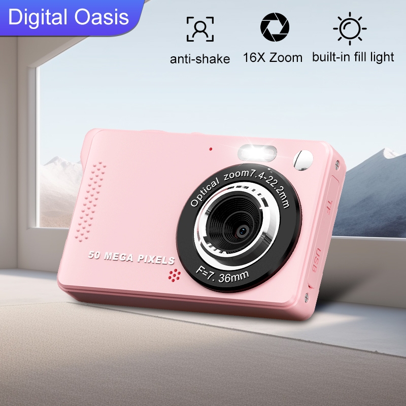 Digital Oasis Kamera saku dengan zoom digital 16X 1080P HD kamera saku portabel dengan zoom HD M08